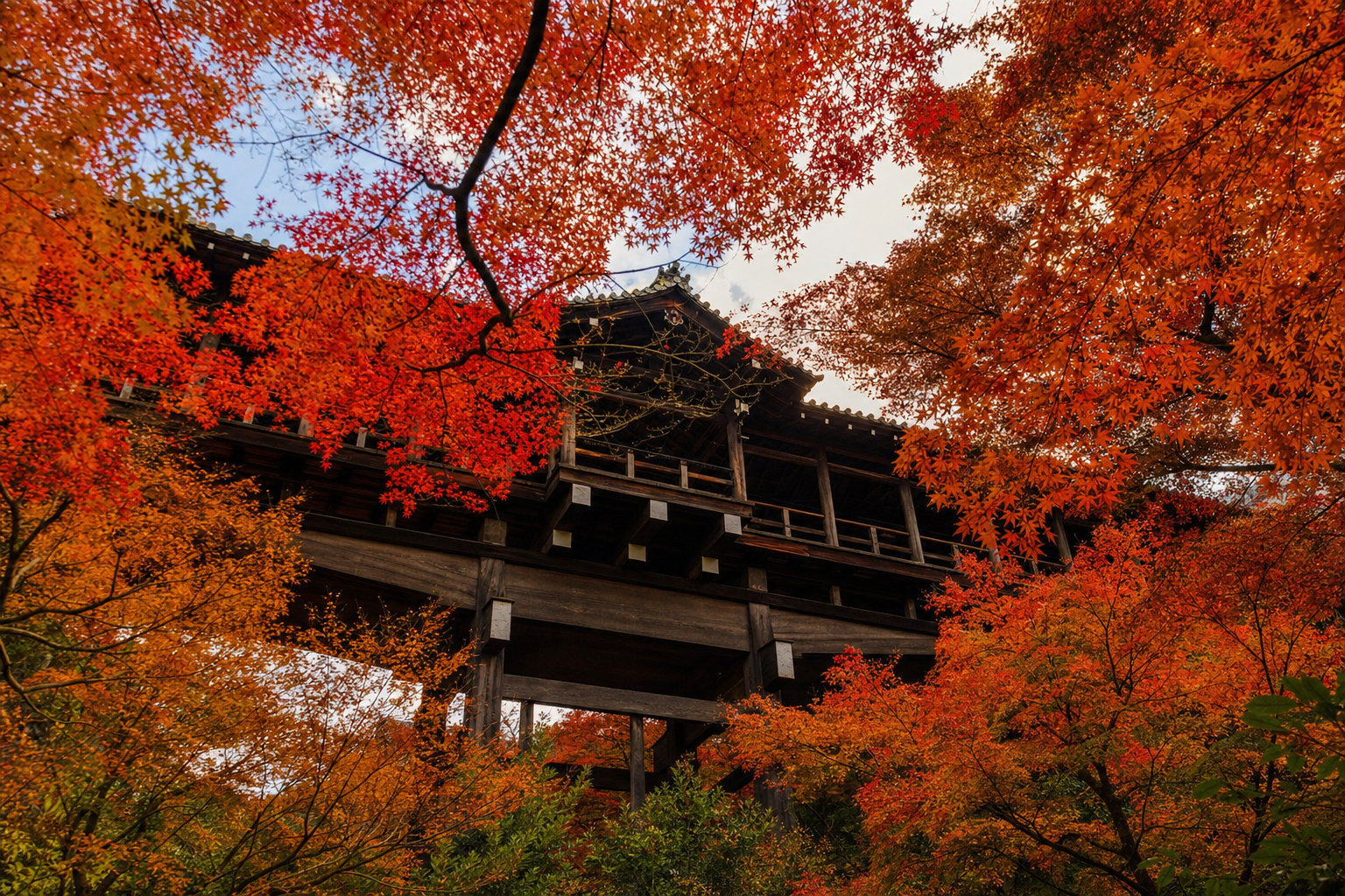 Pont Tsutenkyo du Tofuku-ji en automne