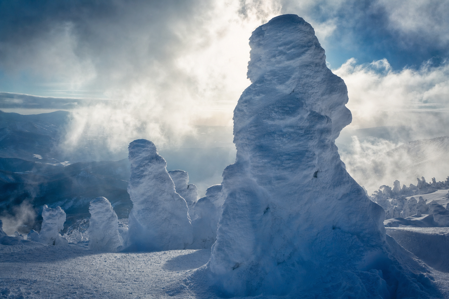 Snow monsters at Mount Zao