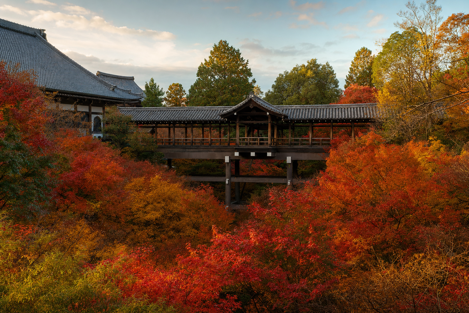Tofuku-ji bridge in autumn