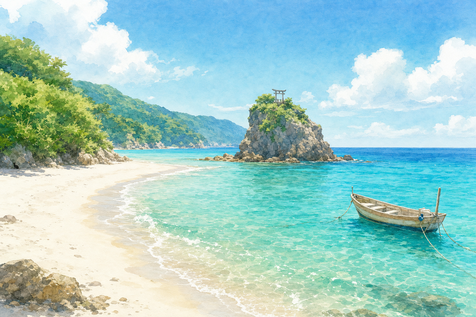 Plage turquoise de Shimoda sur la péninsule d'Izu