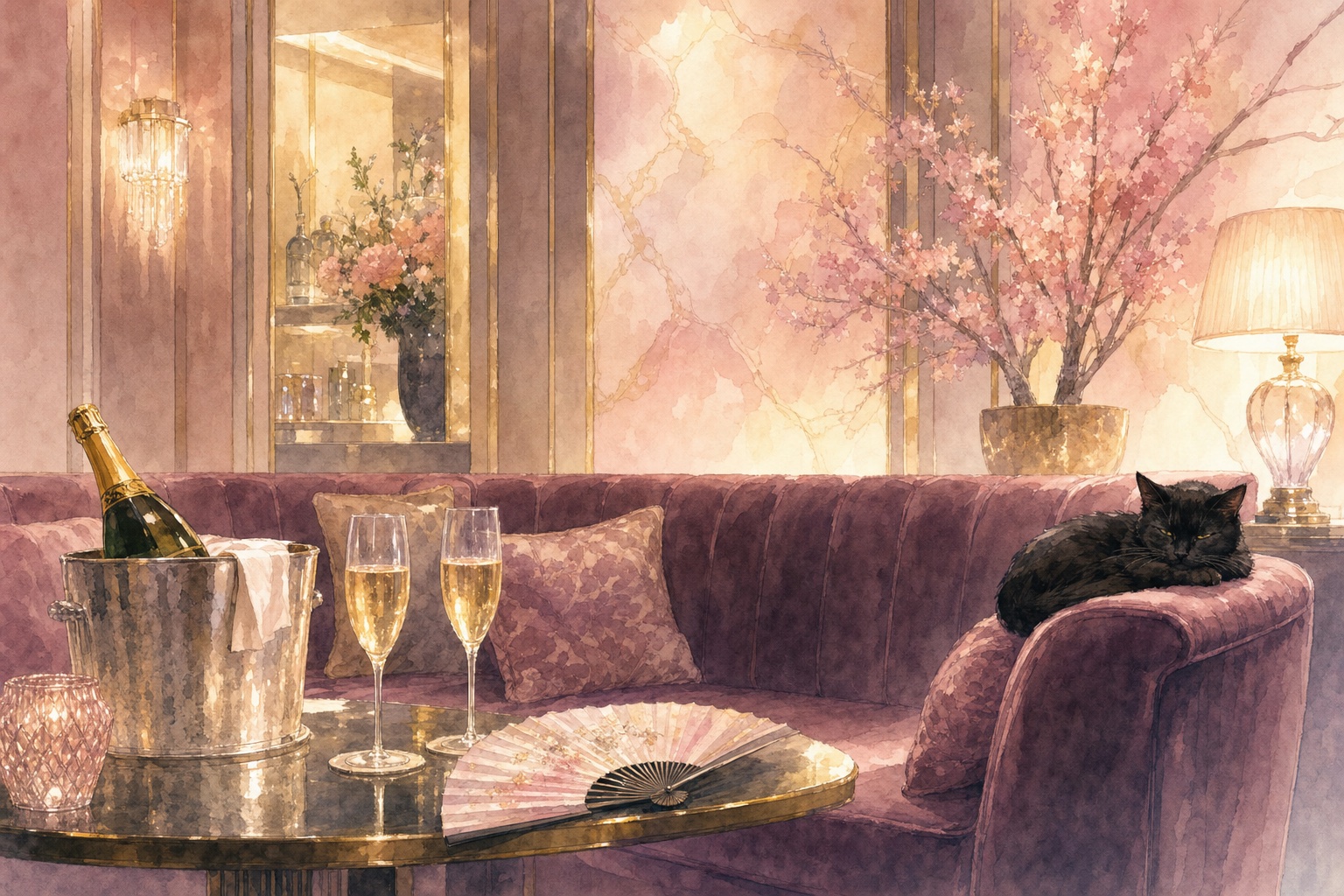 Un salon de club d'hôtesses au Japon