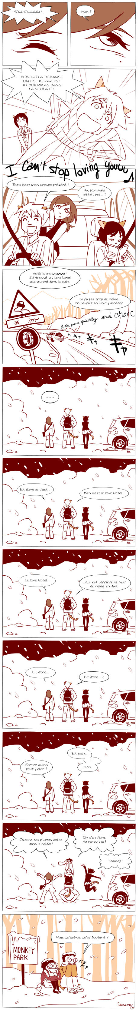 Comic strip by Sophie Dreamy: the Nagano haikyo