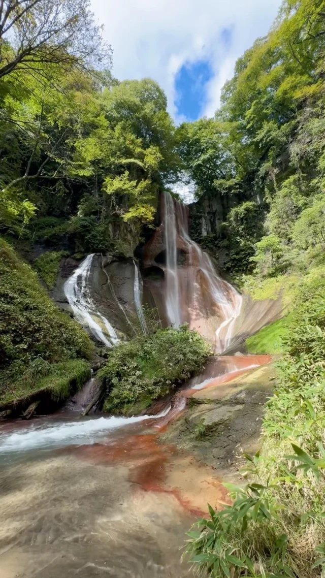 La Cascade d’Ousen, près de Kusatsu! Regardez bien, une tête est cache 😋